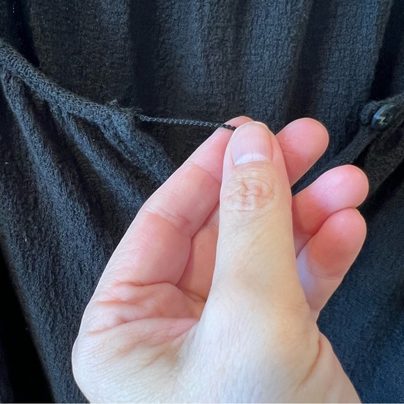 Madewell Flutter Sleeve Top in‎ Black - Picture 6 of 8